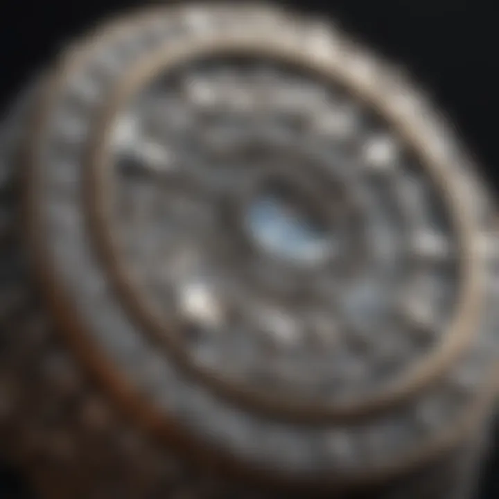 Glamorous pave setting adorned with one-carat round diamonds