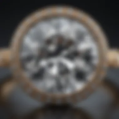 Stylish bezel setting highlighting a one-carat round diamond