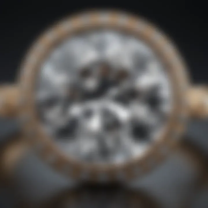 Stylish bezel setting highlighting a one-carat round diamond