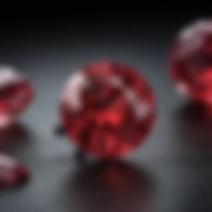 Close-up of a ruby gemstone highlighting its vivid color and clarity