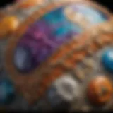 A close-up view of the vibrant Sagittarius birthday stone, showcasing its unique patterns and colors.