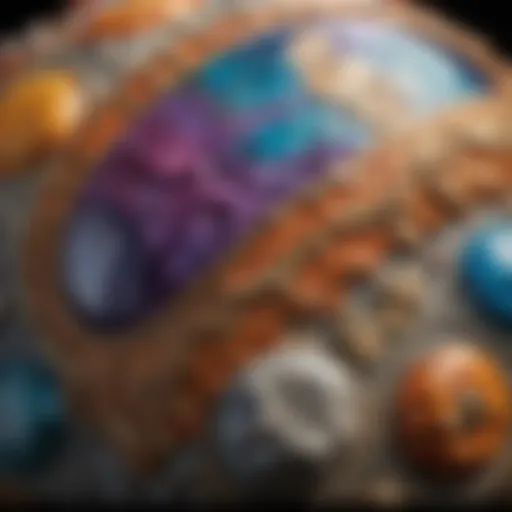 A close-up view of the vibrant Sagittarius birthday stone, showcasing its unique patterns and colors.