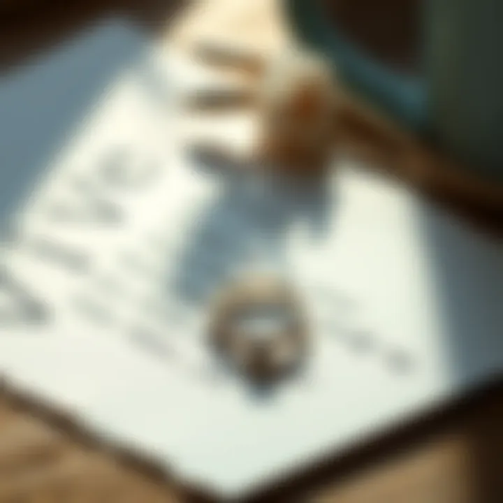 Purity Rings and Personal Values A serene setting with a purity ring thoughtfully placed next to a note about personal values.