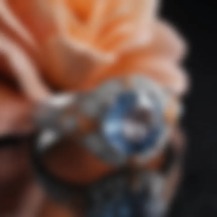 Vintage-inspired 5-year engagement ring with floral motifs