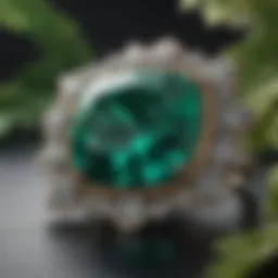 Close-up view of a Tamiz Emerald showcasing its rich green hue