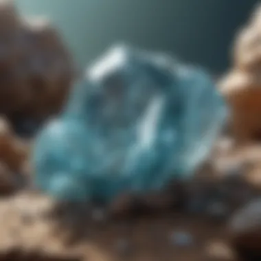 Geological Formation of Aquamarine Illustration depicting the geological formation of aquamarine in nature