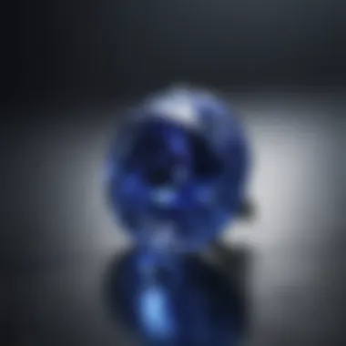 Stunning benitoite gemstone showcasing its vibrant blue hue