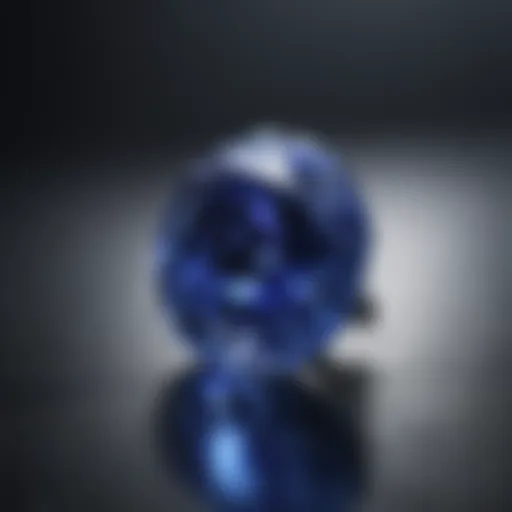 Stunning benitoite gemstone showcasing its vibrant blue hue