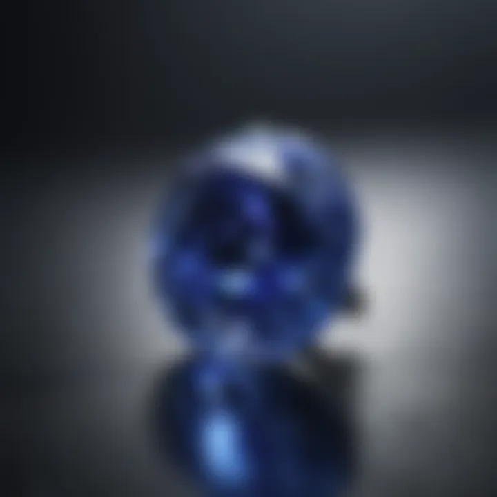 Stunning benitoite gemstone showcasing its vibrant blue hue