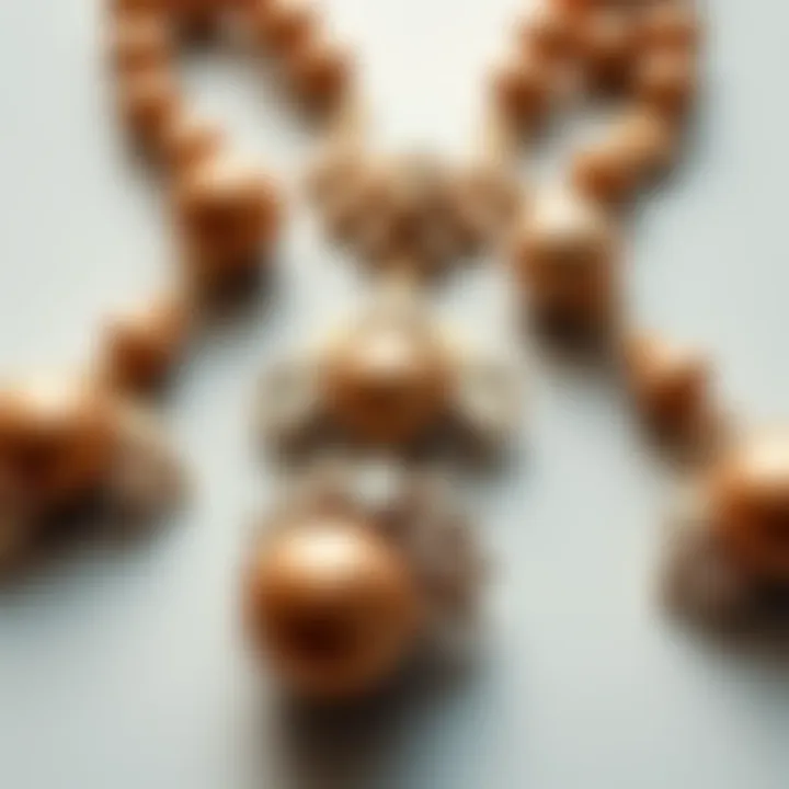 Elegant jewelry pieces featuring brown pearls, highlighting their design significance.