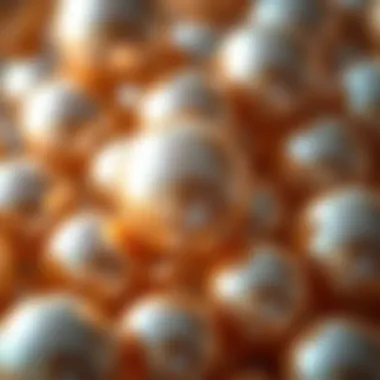 A close-up view of lustrous brown pearls showcasing their unique hues.