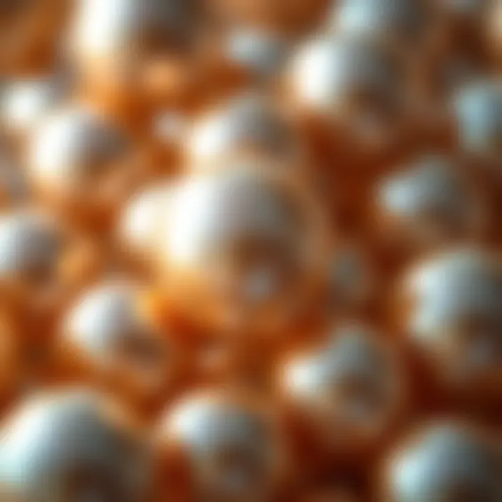 A close-up view of lustrous brown pearls showcasing their unique hues.