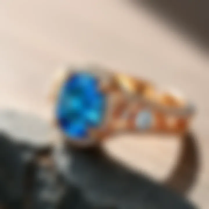 Blue Zircon in Contemporary Jewelry Elegant jewelry piece featuring blue zircon