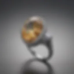 Elegant egg-shaped diamond ring showcasing unique facets and brilliance