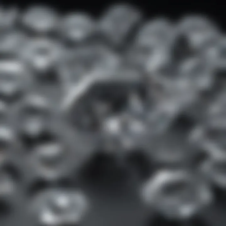 An elegant display of diamonds in a luxurious setting