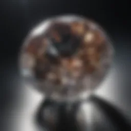 A stunning large loose diamond reflecting light