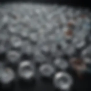Diversity in Diamond Cuts An array of large loose diamonds showcasing various cuts