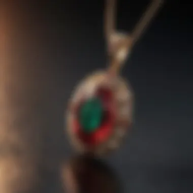 Elegant red emerald pendant showcasing its vibrant hue