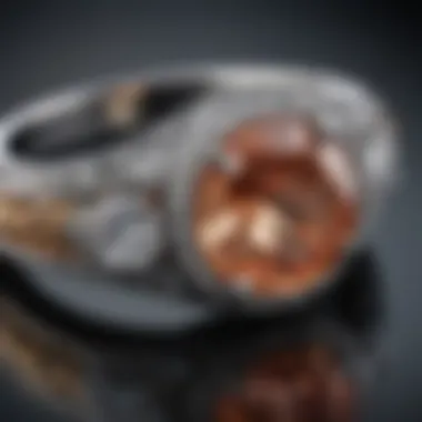 Intricate Craftsmanship of Rogers and Holland Engagement Rings Close-up view of a sparkling engagement ring featuring intricate craftsmanship