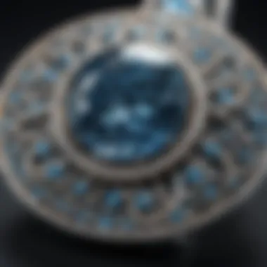 Elegant jewelry piece featuring Russian blue diamonds in a unique design