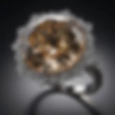 Modern Six Carat Diamond Ring Stylish modern six carat diamond ring with unique setting