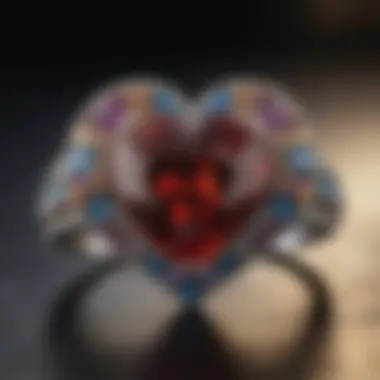 Gemstone Elegance: The Heart of Engagement Rings Close-up of a colorful gemstone, highlighting its beauty