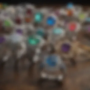 A Spectrum of Choices: Diverse Engagement Ring Styles Diverse collection of engagement rings on display
