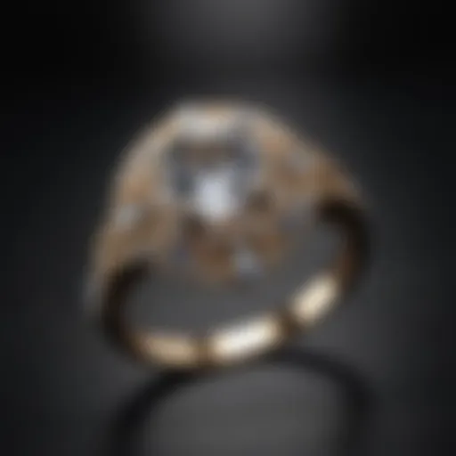 Elegant vintage engagement ring showcasing intricate design