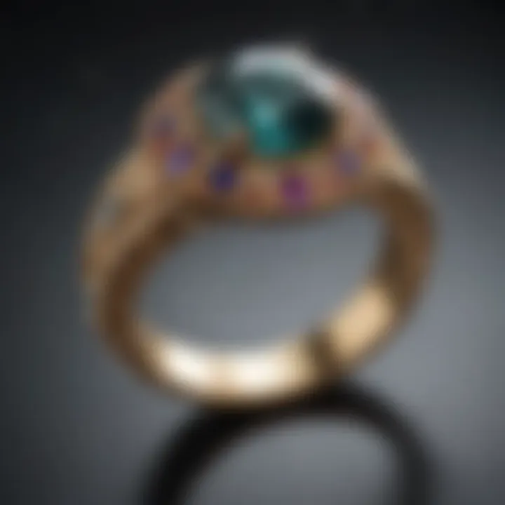 Stunning contemporary engagement ring with unique gemstone