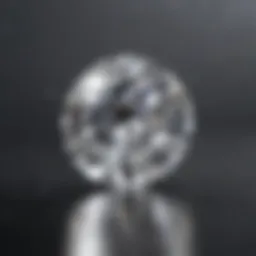 Close-up of a pristine white sapphire showcasing its clarity