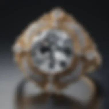 A stunning jewelry piece featuring a prominent white sapphire