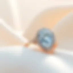 Stunning zafiro engagement ring showcased on a silky surface