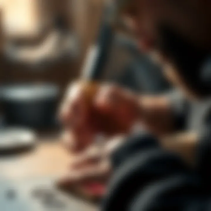 Creating a Custom Zafiro Engagement Ring Artisan crafting a custom zafiro engagement ring with precision