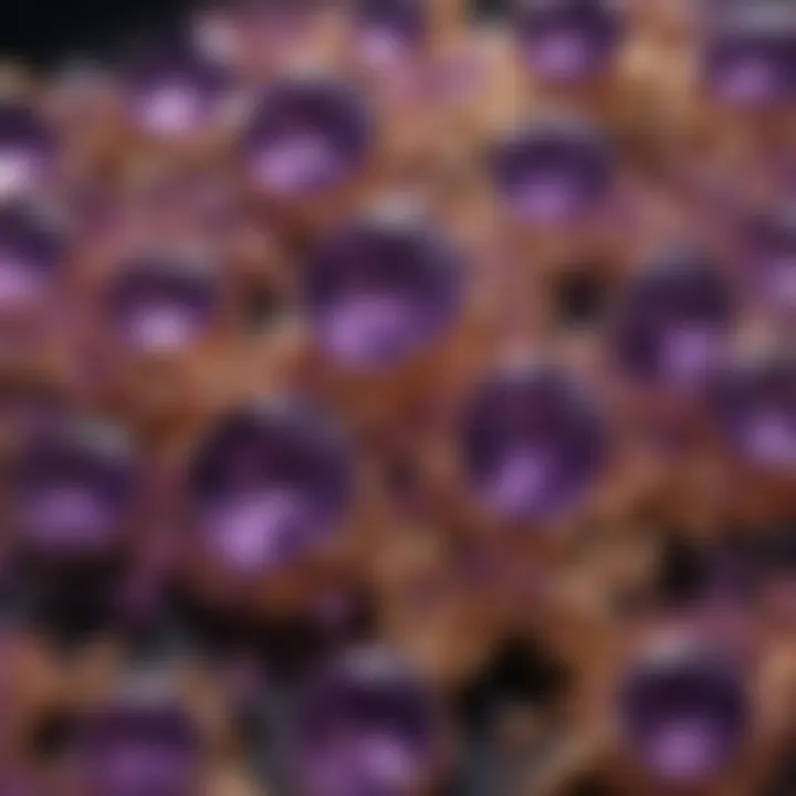 Intricate Details of Lab-Created Purple Sapphire Formation