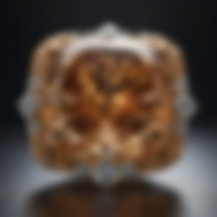 Visual representation of how clarity impacts diamond brilliance