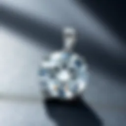 Close-up of a dazzling cubic zirconia pendant showcasing its brilliance