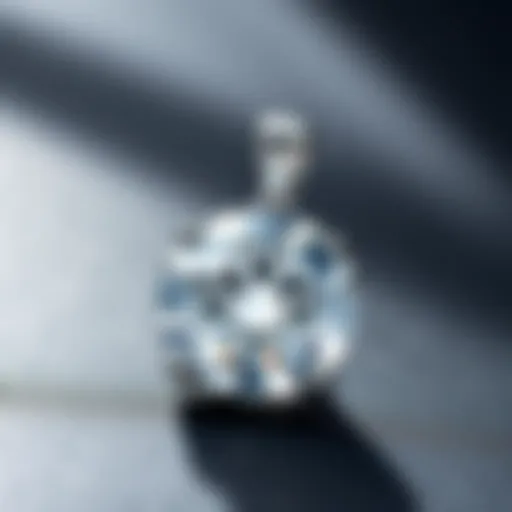 Close-up of a dazzling cubic zirconia pendant showcasing its brilliance