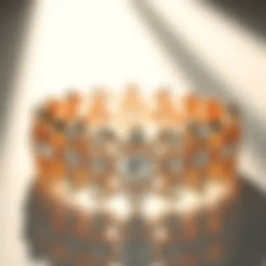 An exquisite CZ bracelet glistening under soft lighting