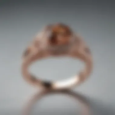 Chic and professional rose gold engagement ring for doctors