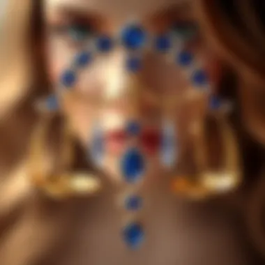 An artistic representation of the zodiac sign Libra with sapphire accents, symbolizing balance and harmony.