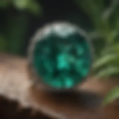 Emerald: The Enchanting Green Gem of the Earth An exquisite emerald with a lush green color, captured in natural light to emphasize its depth.