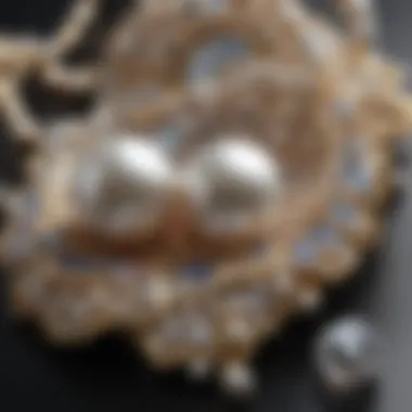 Different types of pearls displayed in jewelry