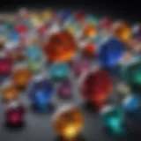 A stunning array of natural gemstones displaying their vibrant colors and unique shapes.