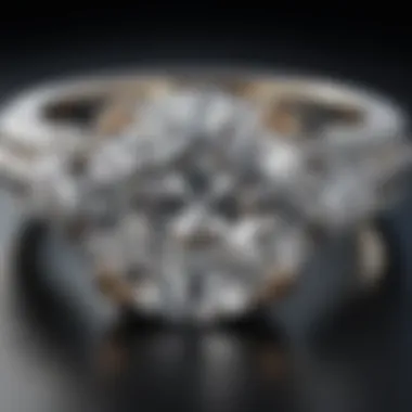 Close-up of a sparkling diamond engagement ring