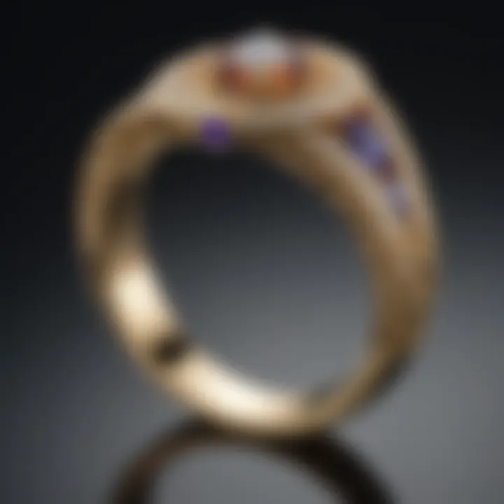 Elegant gold ring symbolizing first anniversary