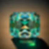 Stunning emerald-cut gemstone showcasing its clarity and brilliance