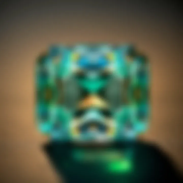 Stunning emerald-cut gemstone showcasing its clarity and brilliance