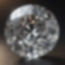 Close-up view of a CS diamond showcasing its brilliance and clarity