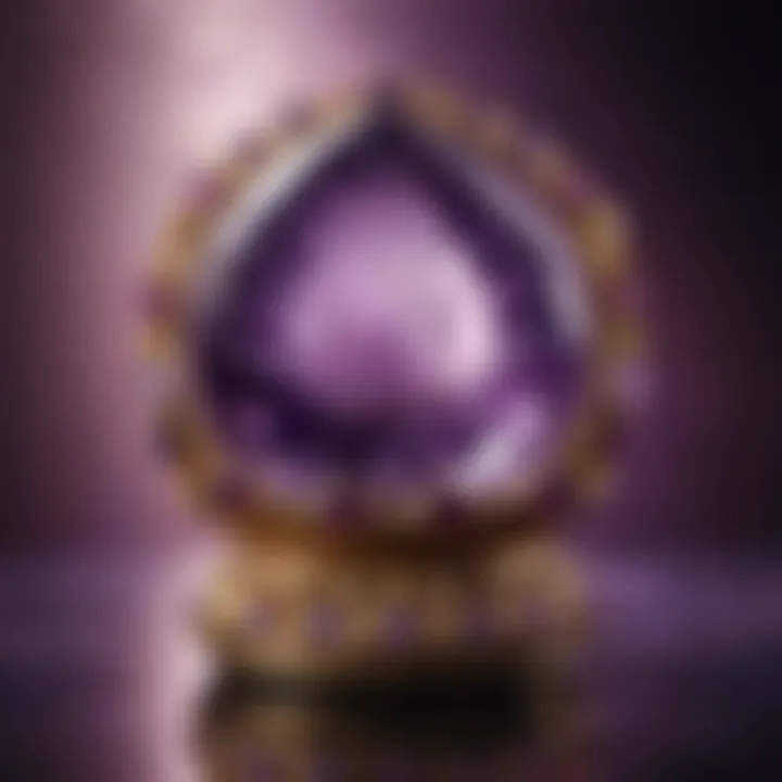 An artistic representation of amethyst in connection with chakras and energy healing.