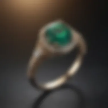 Elegant Emerald Engagement Ring An elegant emerald engagement ring highlighting its rich green color